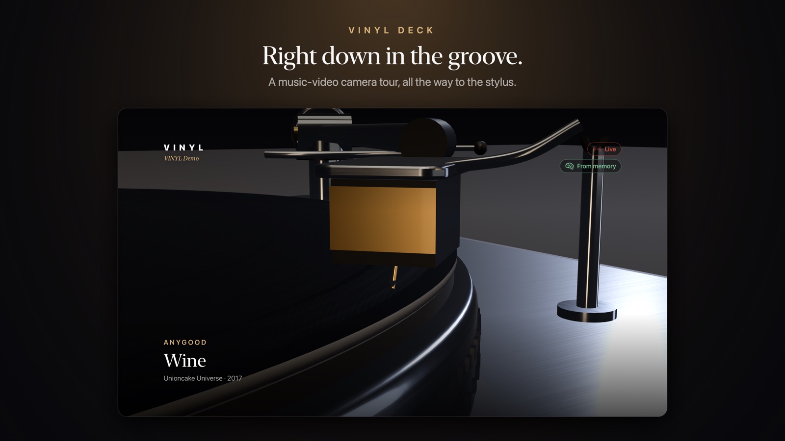 VINYL Deck: right down in the groove